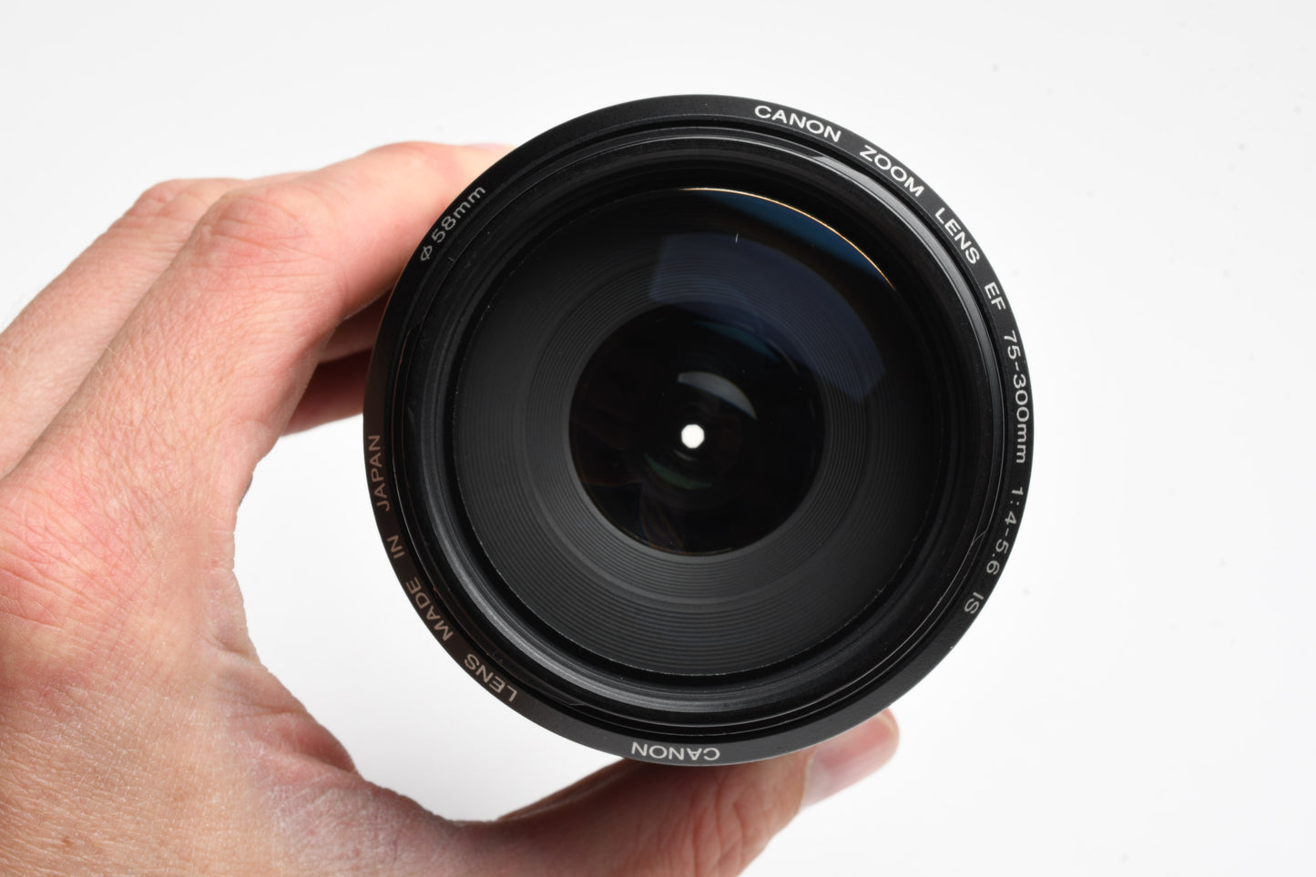 Canon EF 75-300mm f4-5.6 IS USM zoom lens, Caps, Great!