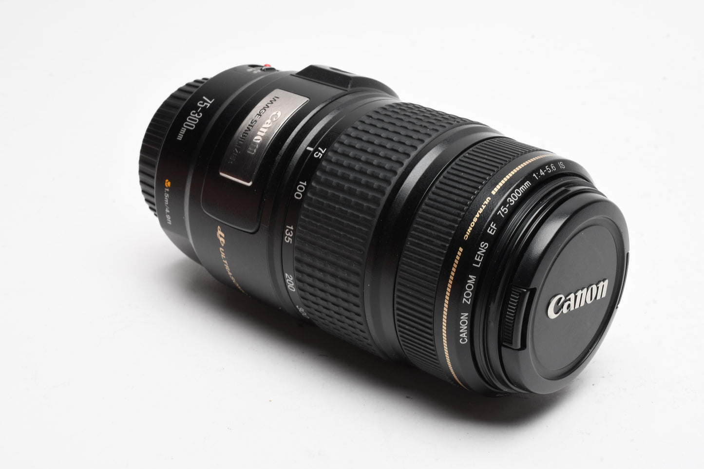 Canon EF 75-300mm f4-5.6 IS USM zoom lens, Caps, Great!