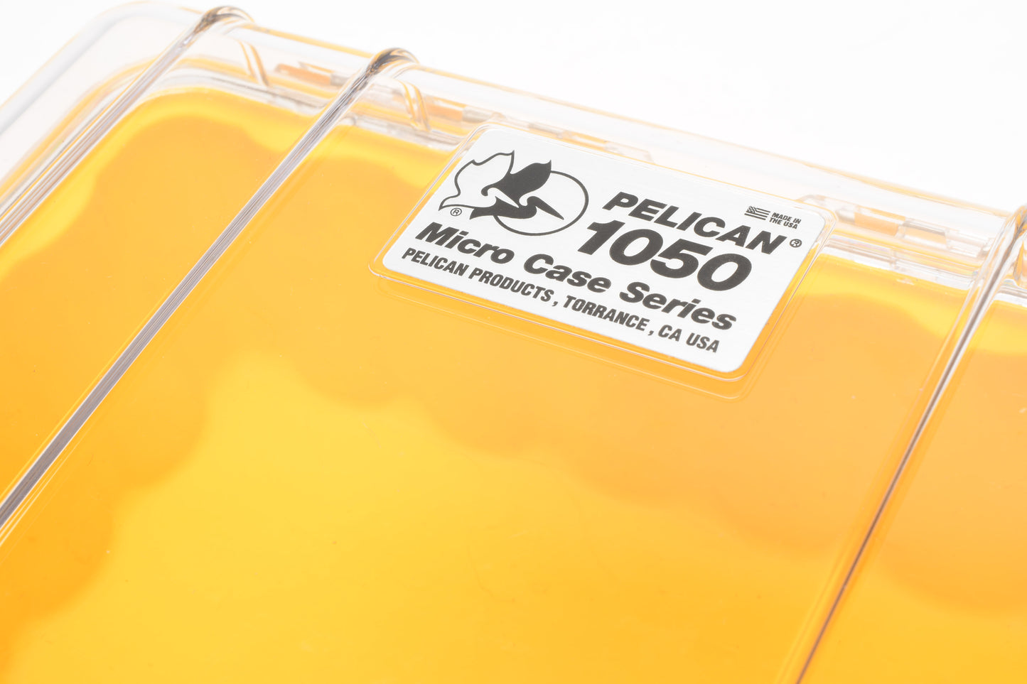 Pelican 1050 Micro Case series (Yellow lining), Clean