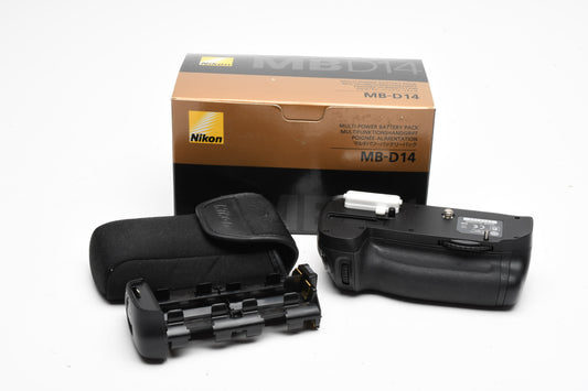 Nikon MB-D14 Battery Grip, Lithium and AA trays, Boxed, Mint-