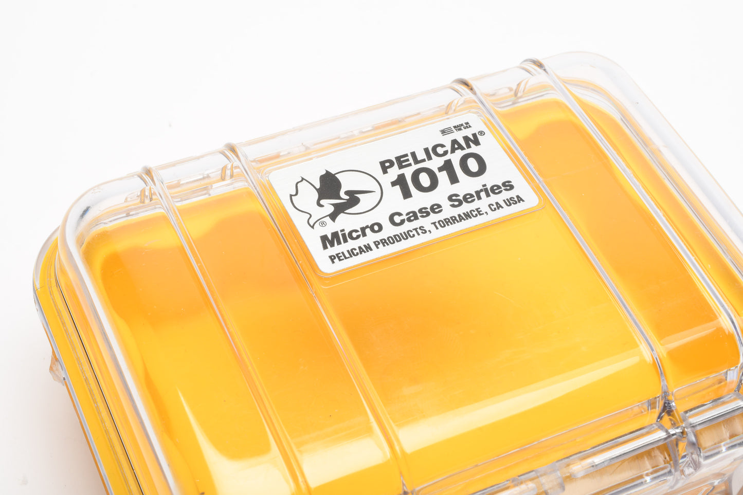 Pelican 1010 Micro Case series (Yellow lining), Clean