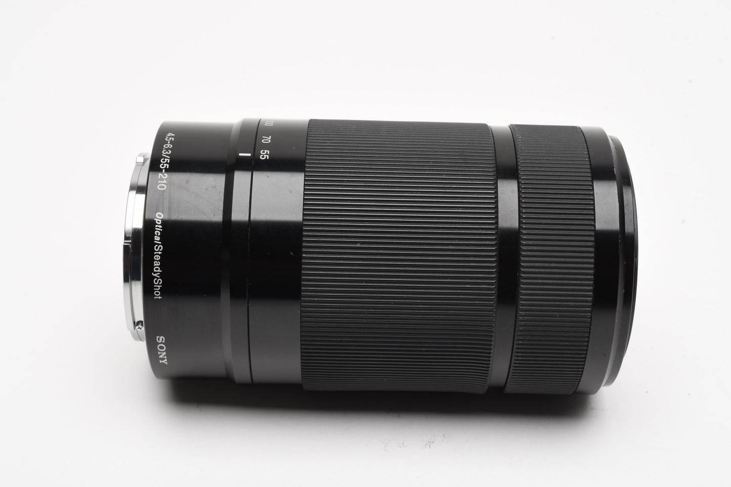 Sony 55-210mm f4.5-6.3 OSS zoom lens (Black) w/Lens caps, Lens hood