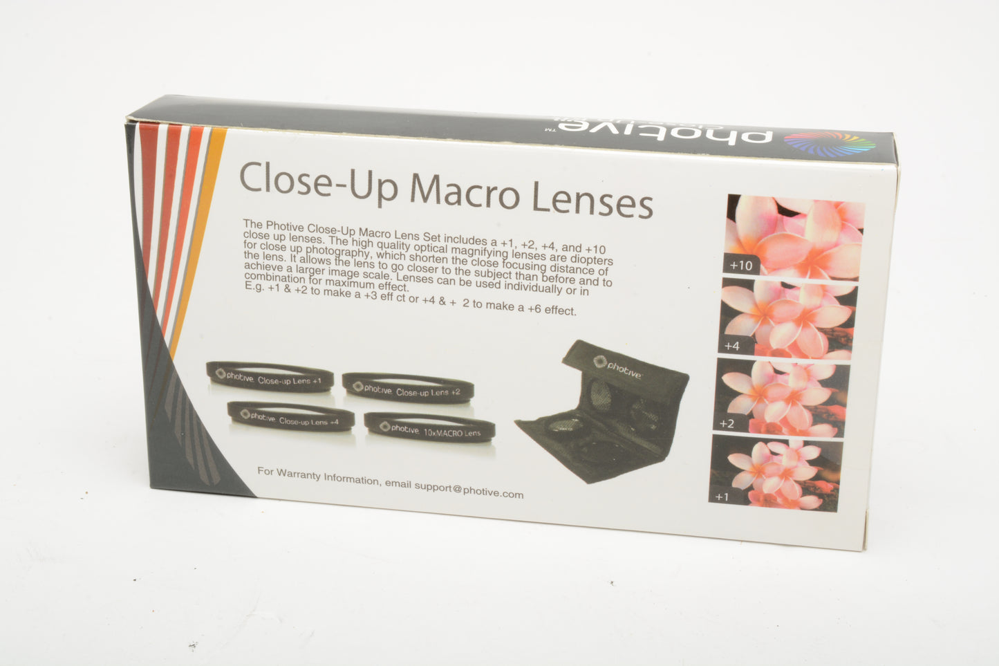 Photive set of 4 Close-up Filter set 58mm (+1, +2, +4, +10) NIB w/Pouch