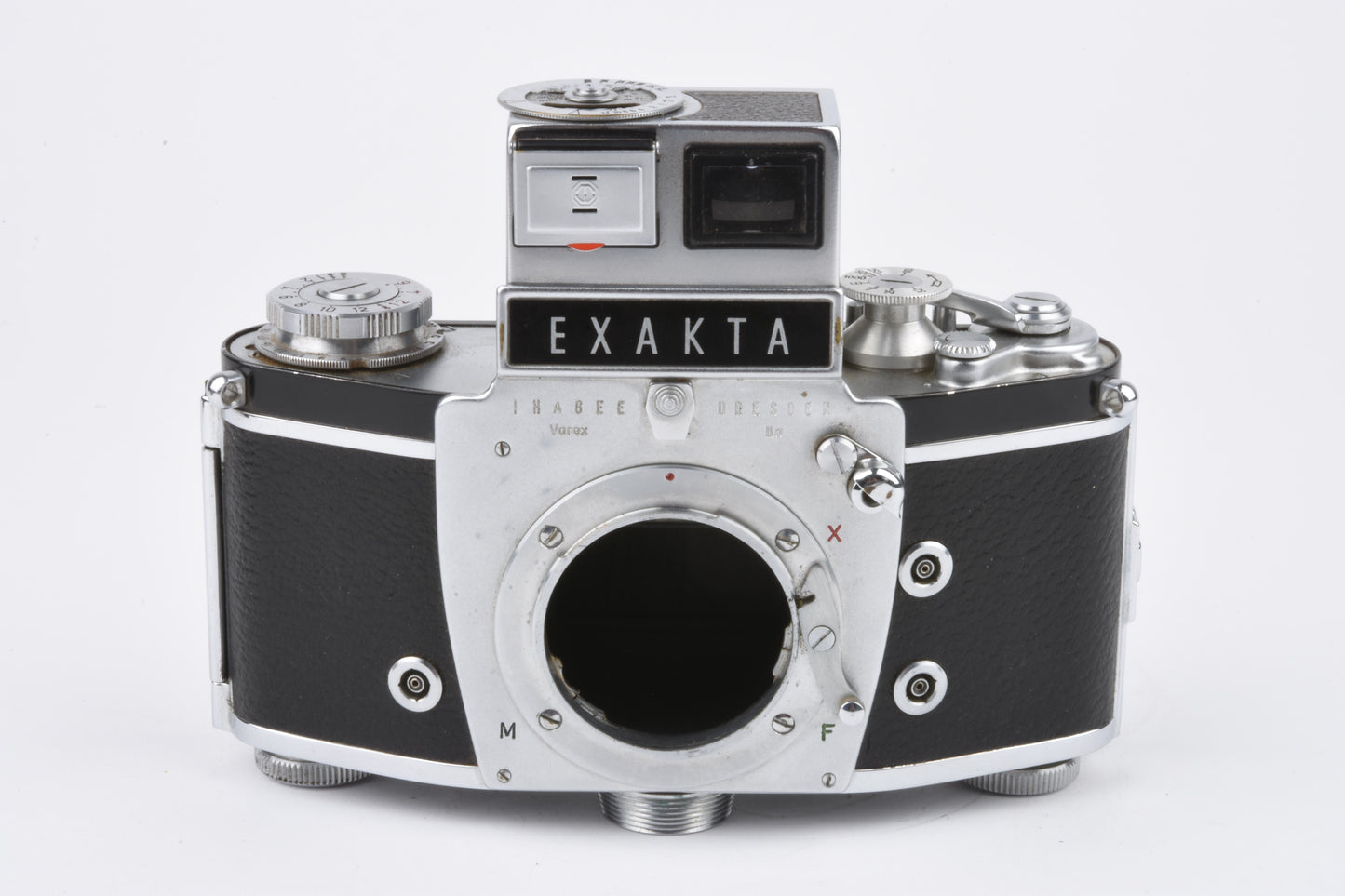 Exakta VX IIa 35mm SLR Body w/Metering Prism Finder + Working shutter, Nice!