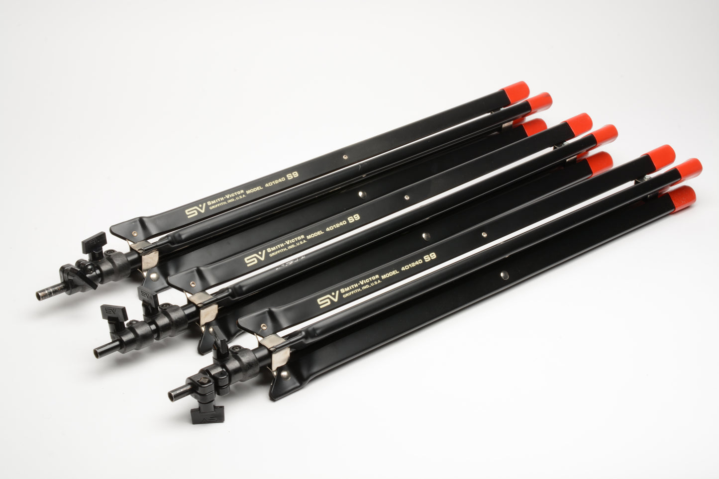 Smith Victor Q60 Video Lighting unit x3 w/ Light Stands, Very Clean!