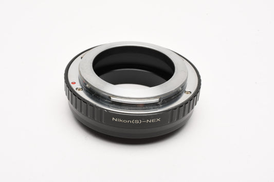 Nikon S mount to Sony NEX camera adapter