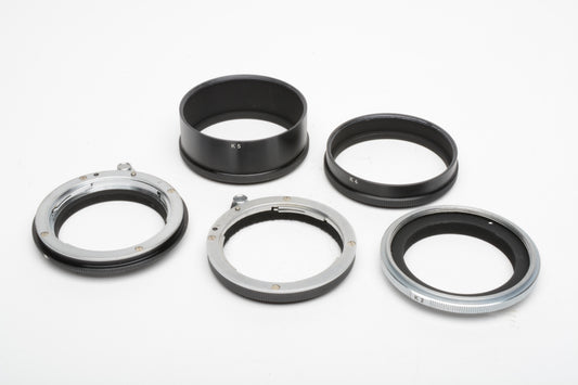 Nikon Model K Extension Tube Ring Set w/K1 K2 K3 K4 K5 in Case