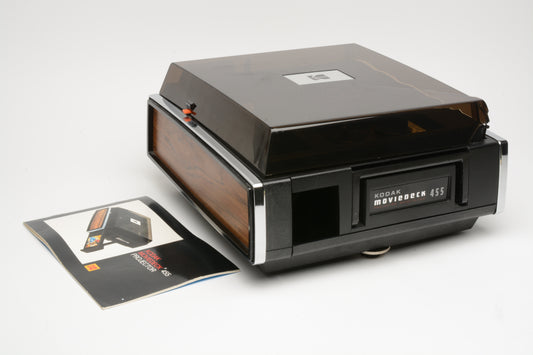 Kodak MovieDeck #455 S8 Movie projector, Tested, works great! w/Instructions