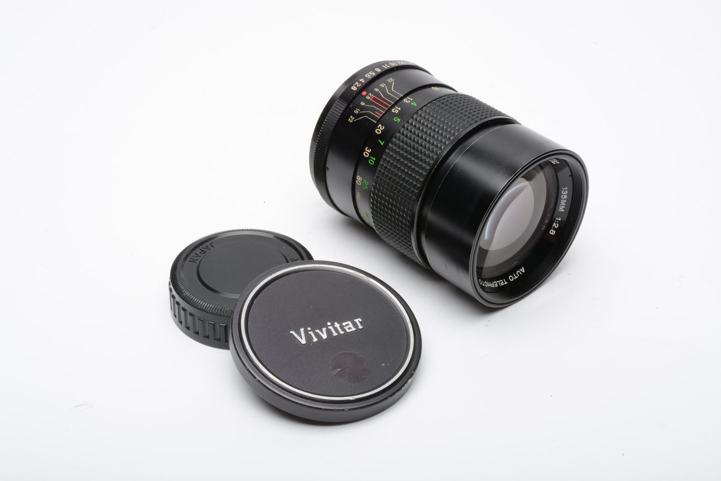 Vivitar 135mm f2.8 Pentax PK Portrait lens, caps, NIce & sharp