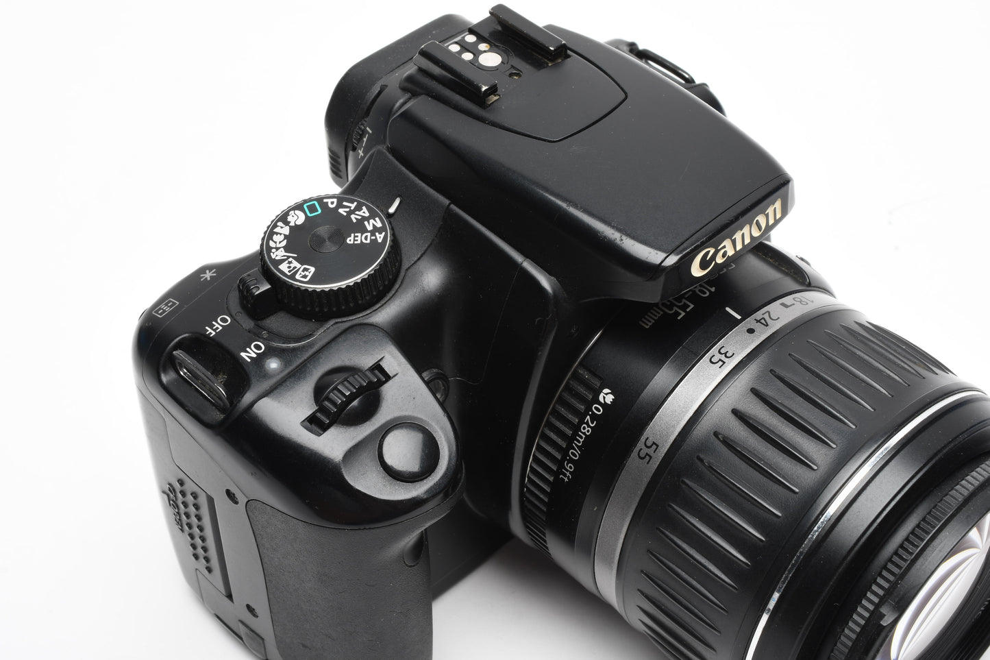 Canon EOS Rebel XTi DSLR w/18-55mm II zoom, batt, charger, Boxed, Great