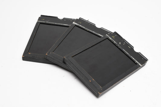 3X Burke & James wood 4x5 Film Holders, Good Condition