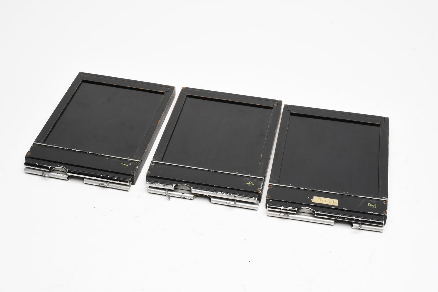 3X Burke & James wood 4x5 Film Holders, Good Condition