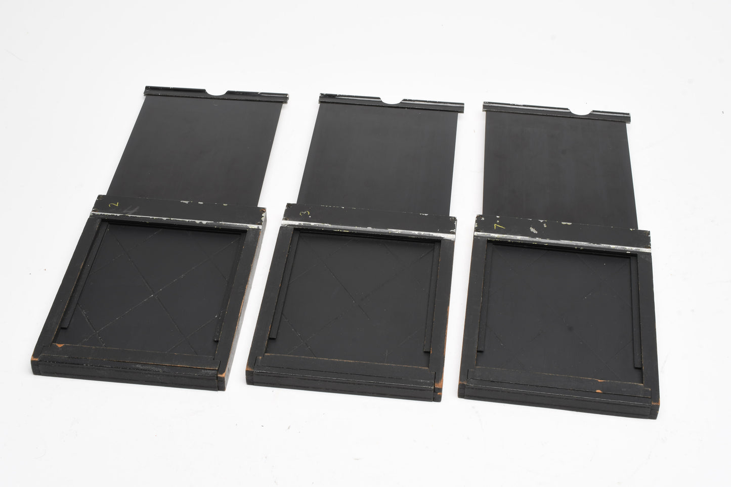 3X Burke & James wood 4x5 Film Holders, Good Condition