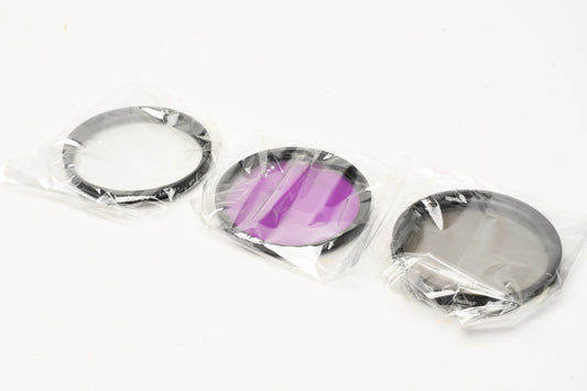 Vivitar 52mm Filter kit UV, CPL, FLD filters in pouch, New