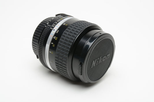 Nikon Nikkor 85mm f2 AIS mount lens, caps, nice & clean, Sharp!