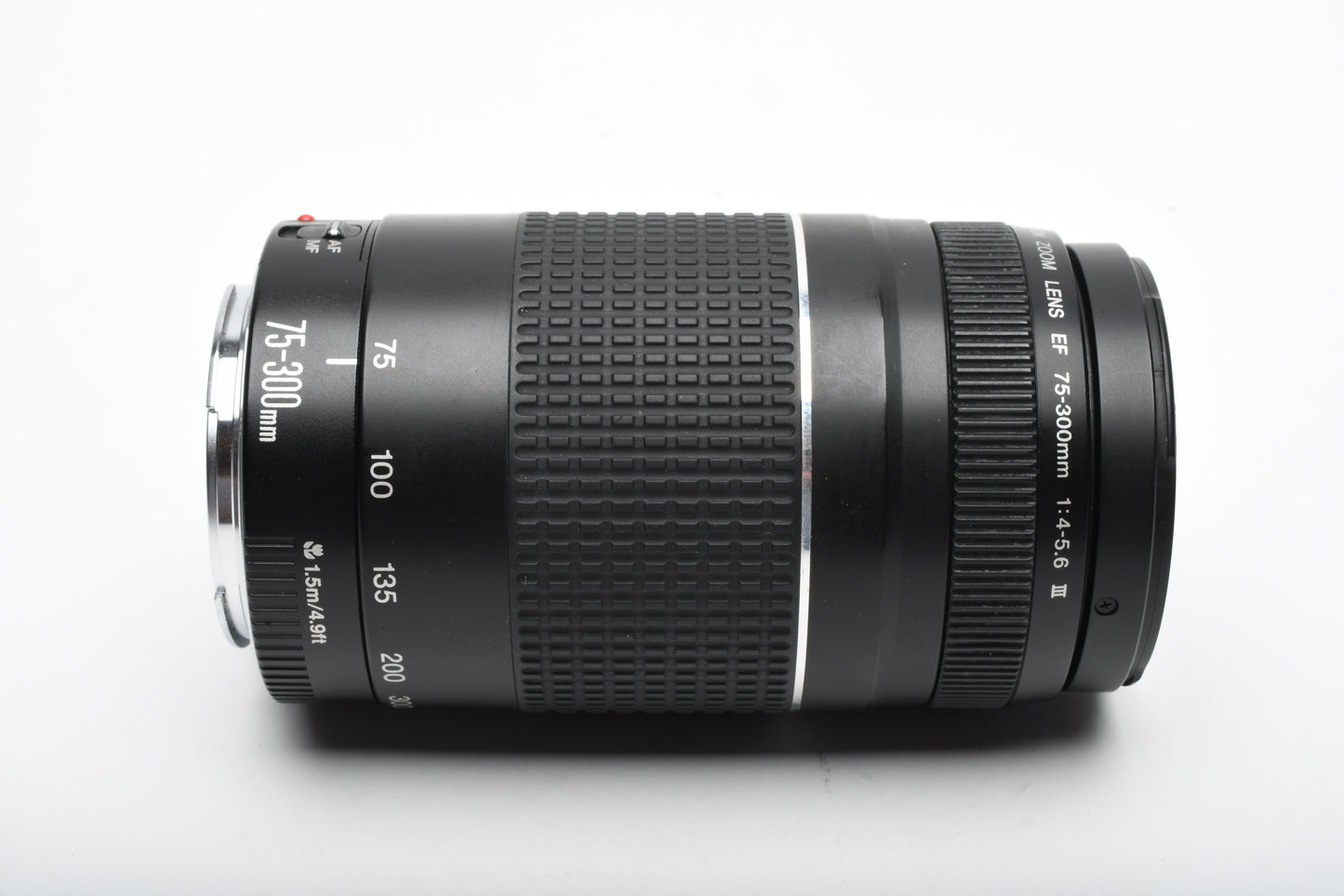 Canon EF 75-300mm f4-5.6 III Telephoto zoom lens, caps, UV, Good!