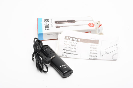 Canon RS60-E3 wired remote cable release, barely used, Genuine Canon
