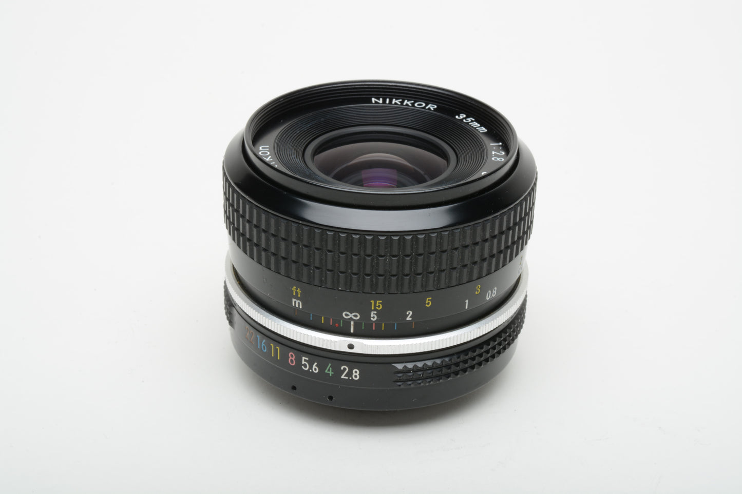 Nikon Nikkor 35mm f2.8 AI mount lens, caps, nice & clean + L39 Filter