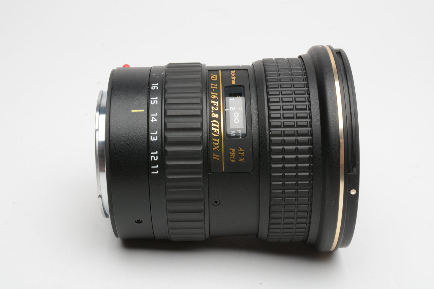 Tokina SD 11-16mm f2.8 IF DX II AT-X Pro lens for Canon EF, UV, Hood, Mint-