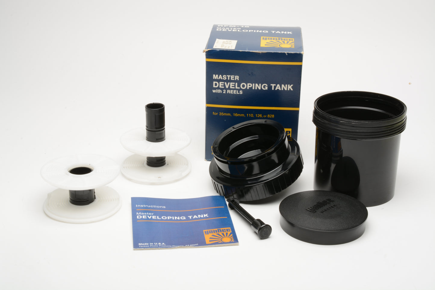 Yankee Master RFM-18 35mm darkroom film developing tank w/2 Reels NIB