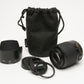 Nikon AF-S 55-200mm f4-5.6G ED DX, caps, hood, pouch, UV, very clean, Mint-