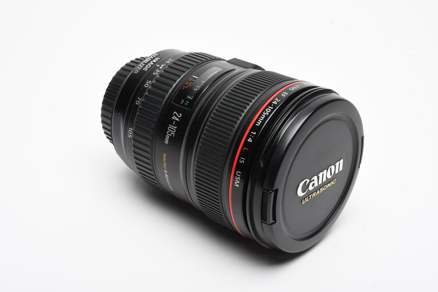 Canon EF 24-105mm f4L IS USM zoom lens, caps, tested, Great!