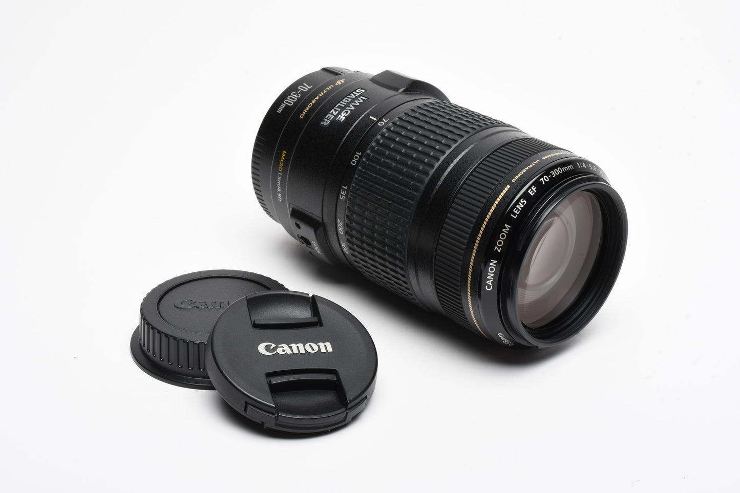 Canon EF 70-300mm f4-5.6 IS USM zoom lens, Caps, Great!