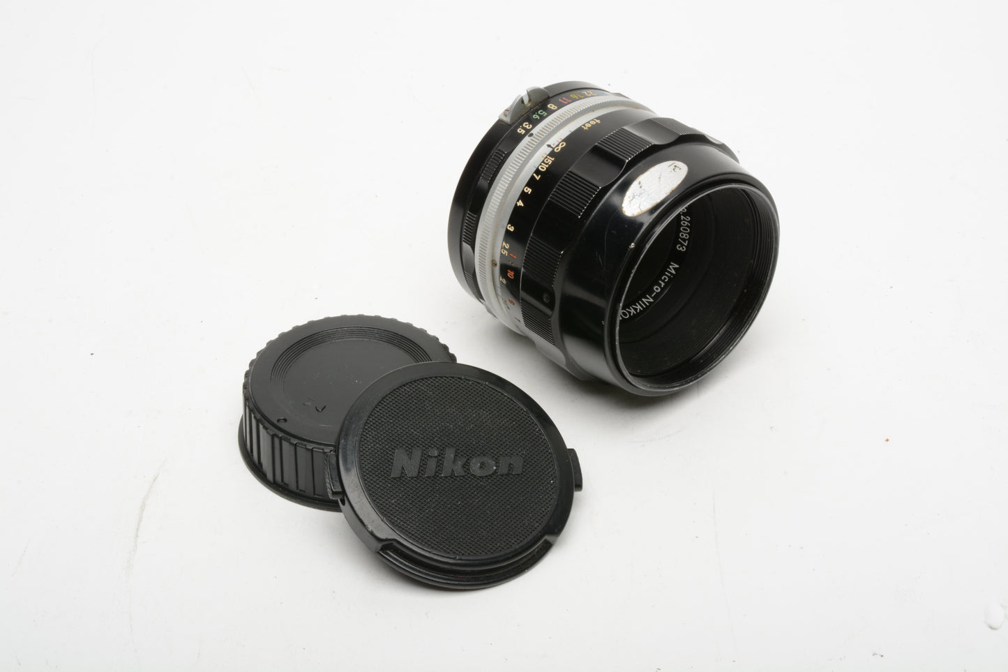 Nikon Nippon Kogaku Micro Nikkor 55mm f3.5 Non-AI Lens, w/Caps