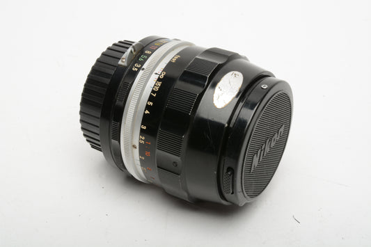 Nikon Nippon Kogaku Micro Nikkor 55mm f3.5 Non-AI Lens, w/Caps