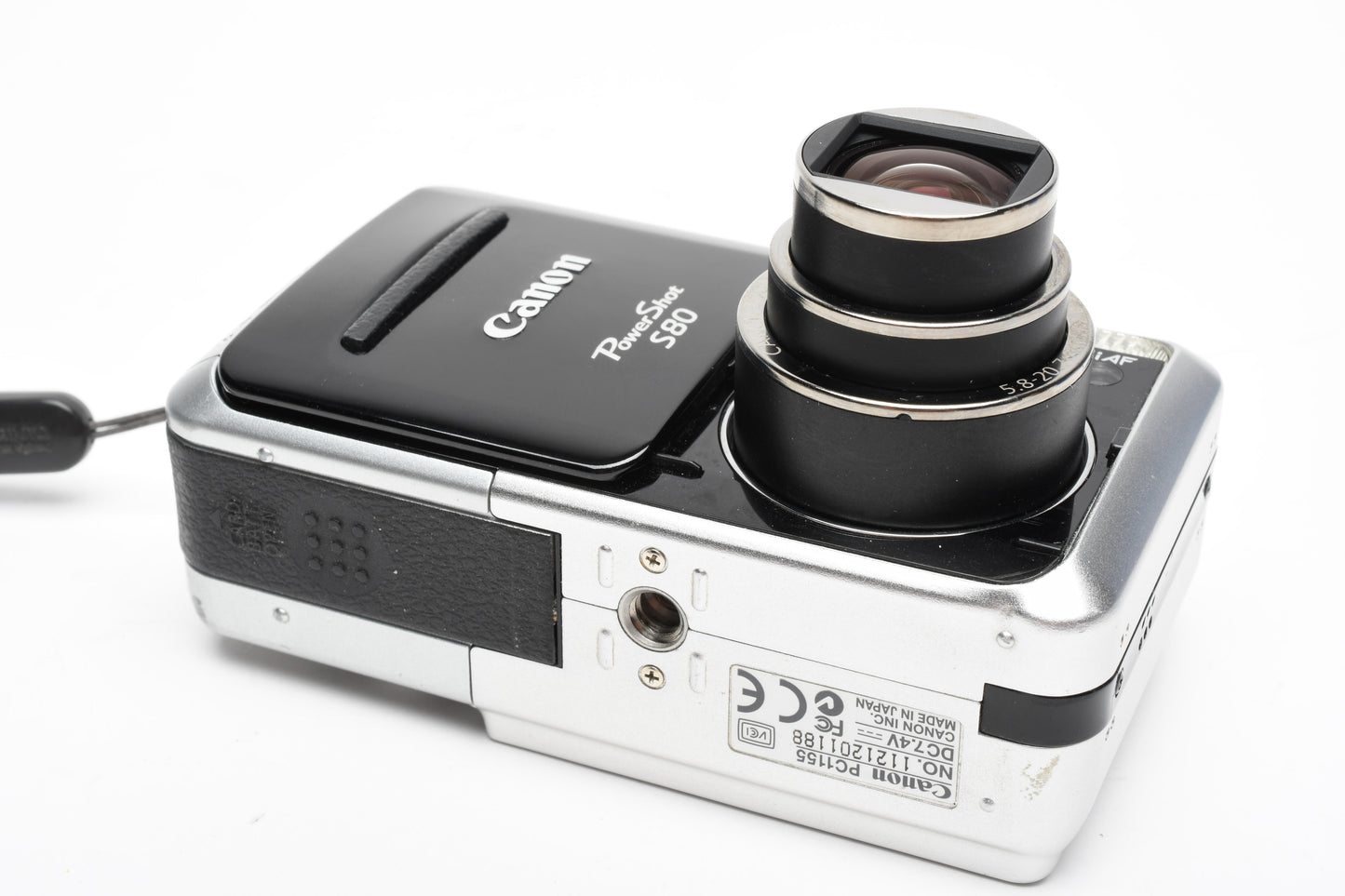 Canon PowerShot S80 8MP Digital Point&Shoot, 2X batts, charger, Tested
