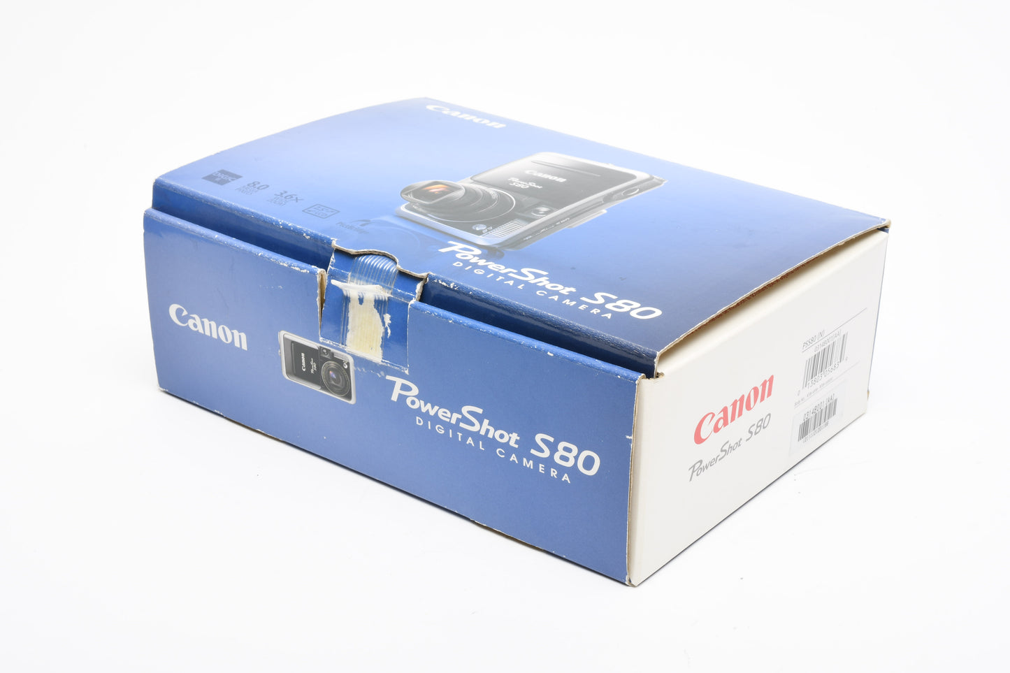 Canon PowerShot S80 8MP Digital Point&Shoot, 2X batts, charger, Tested