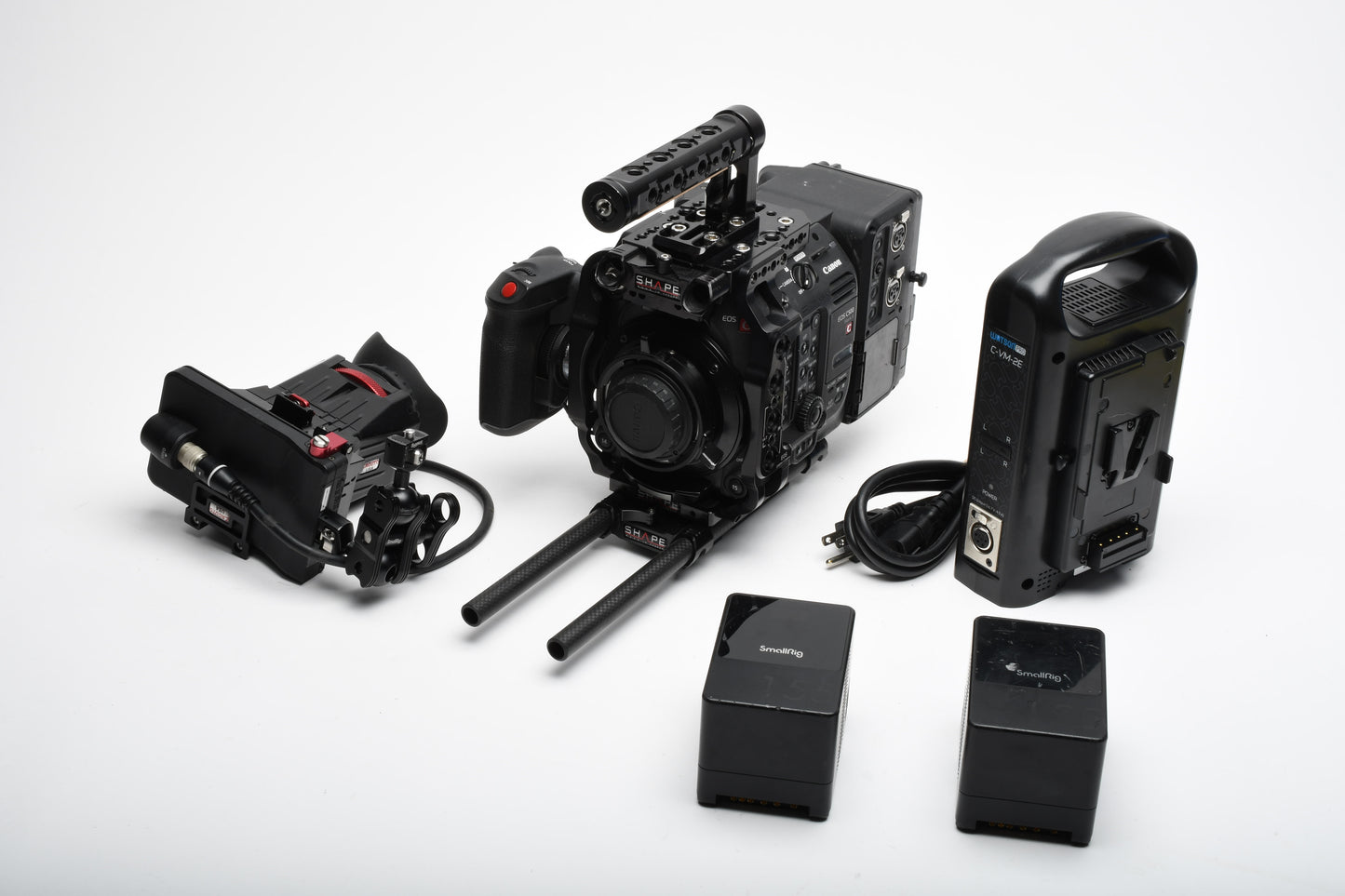 Canon EOS C500 Mark II w/2Batts, Monitor, Magnifier, Grip, Cage, PL, Great bundle!