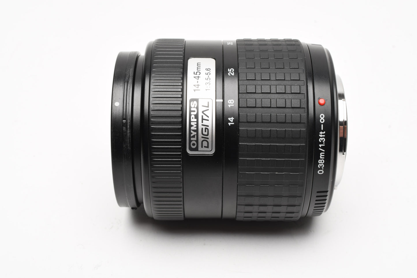 Olympus 14-45mm f3.5-5.6 zoom 4/3 mount, caps, hood, very clean