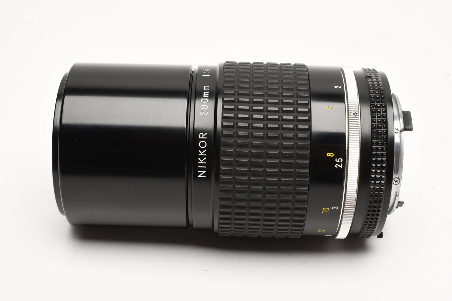 Nikon Nikkor 200mm f4 AIS mount lens, L37, caps, nice & clean, Sharp!