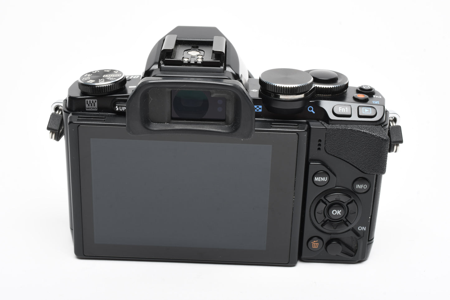 Olympus OM-D E-M10 w/14-42mm zoom, Only 3706 Caps! Nice!