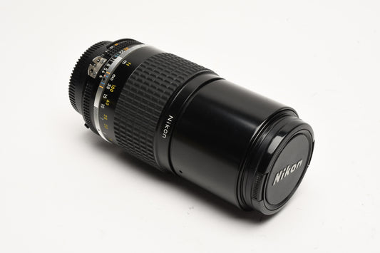 Nikon Nikkor 200mm f4 AIS mount lens, L37, caps, nice & clean, Sharp!