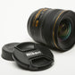 Nikon Nikkor AF-S 24mm f1.4 G ED N USA version, caps