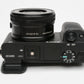 Sony A6400 Mirrorless w/16-50mm zoom, batt, charger, Very clean, Only 967 Acts!