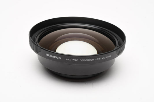 Olympus WCON-O8D .8X Wide conversion lens for C8080, caps+pouch