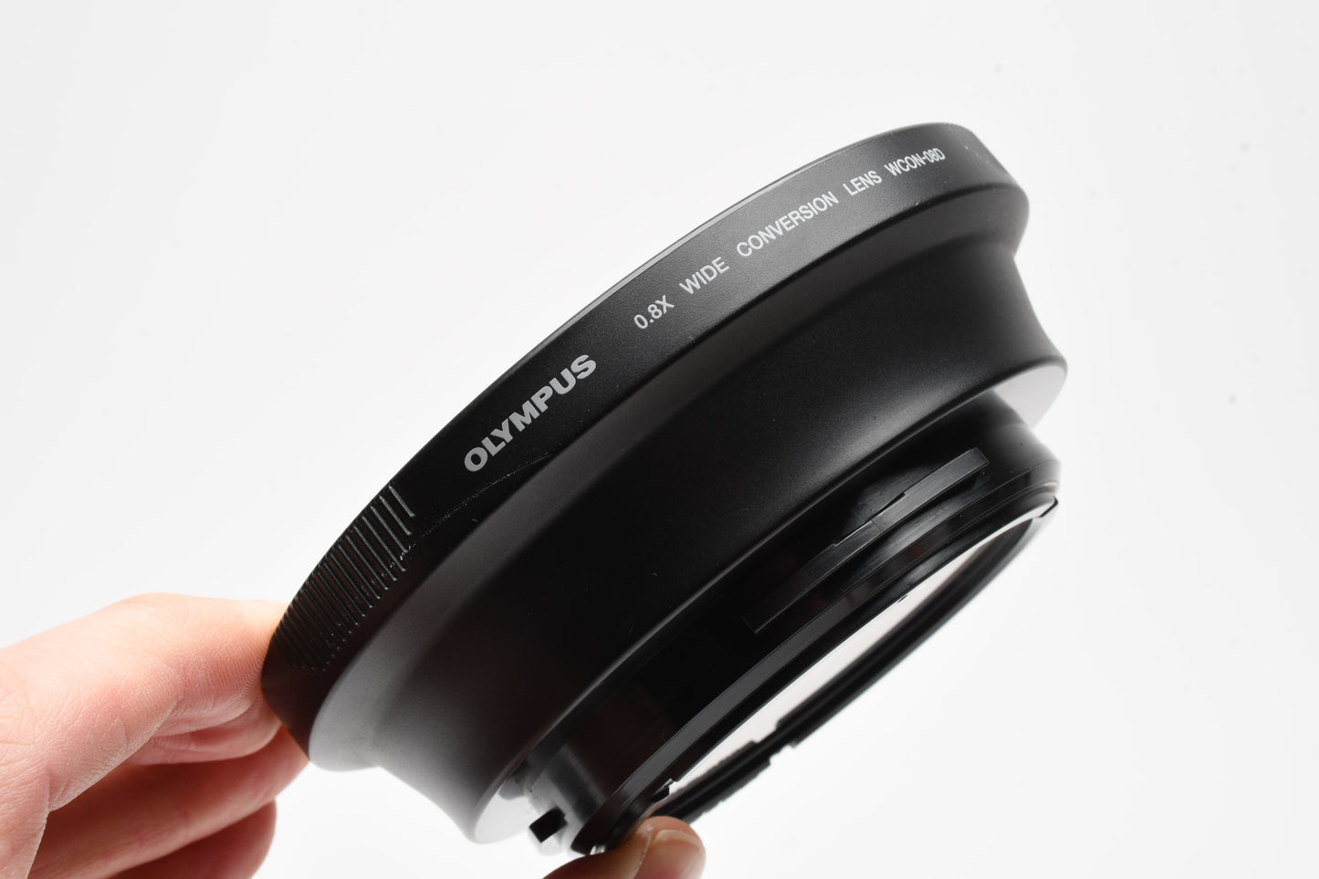 Olympus WCON-O8D .8X Wide conversion lens for C8080, caps+pouch