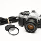 Canon AE-1 Program 35mm SLR Camera w/50mm f1.8, New Seals, Grip, UV