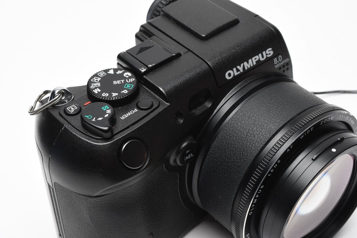 Olympus C8080 8MP Digital Point&Shoot camera, batt+charger+CF, tested