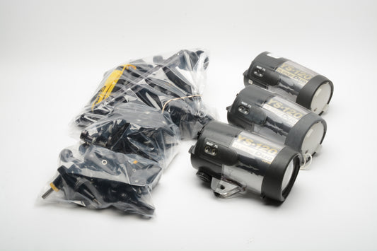 3X Sea & Sea YS-120 Duo Underwater strobes w/All brackets as pictured