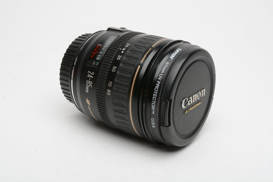 Canon EF 24-85mm f3.5-4.5 USM  compact zoom lens, caps, UV, Mint-