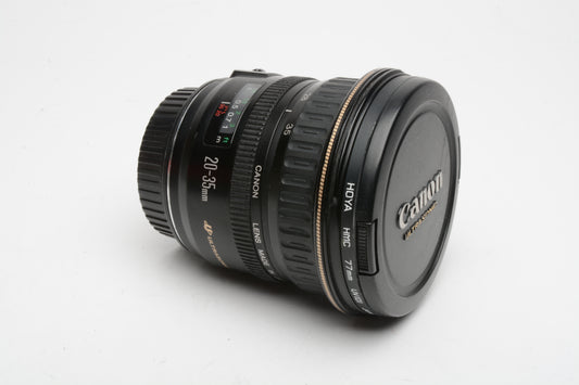 Canon EF 20-35mm f3.5-4.5 USM  compact zoom lens, caps, UV, Mint-