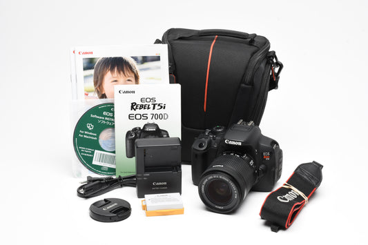 Canon EOS Rebel T5i DSLR w/18-55mm f3.5-5.6 STM zoom, Only 2180 Acts