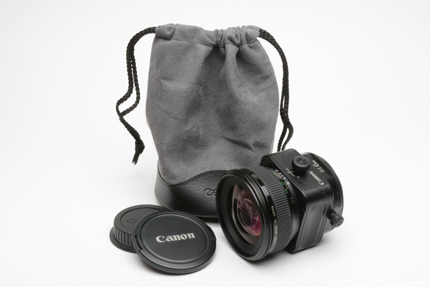 Canon TS-E 45mm f2.8 MF Tilt Shift lens EF Mount, Pouch+caps, Mint-