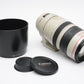 Canon EF 100-400mm f4.5-5.6L IS USM Zoom lens, collar, caps, clean&sharp