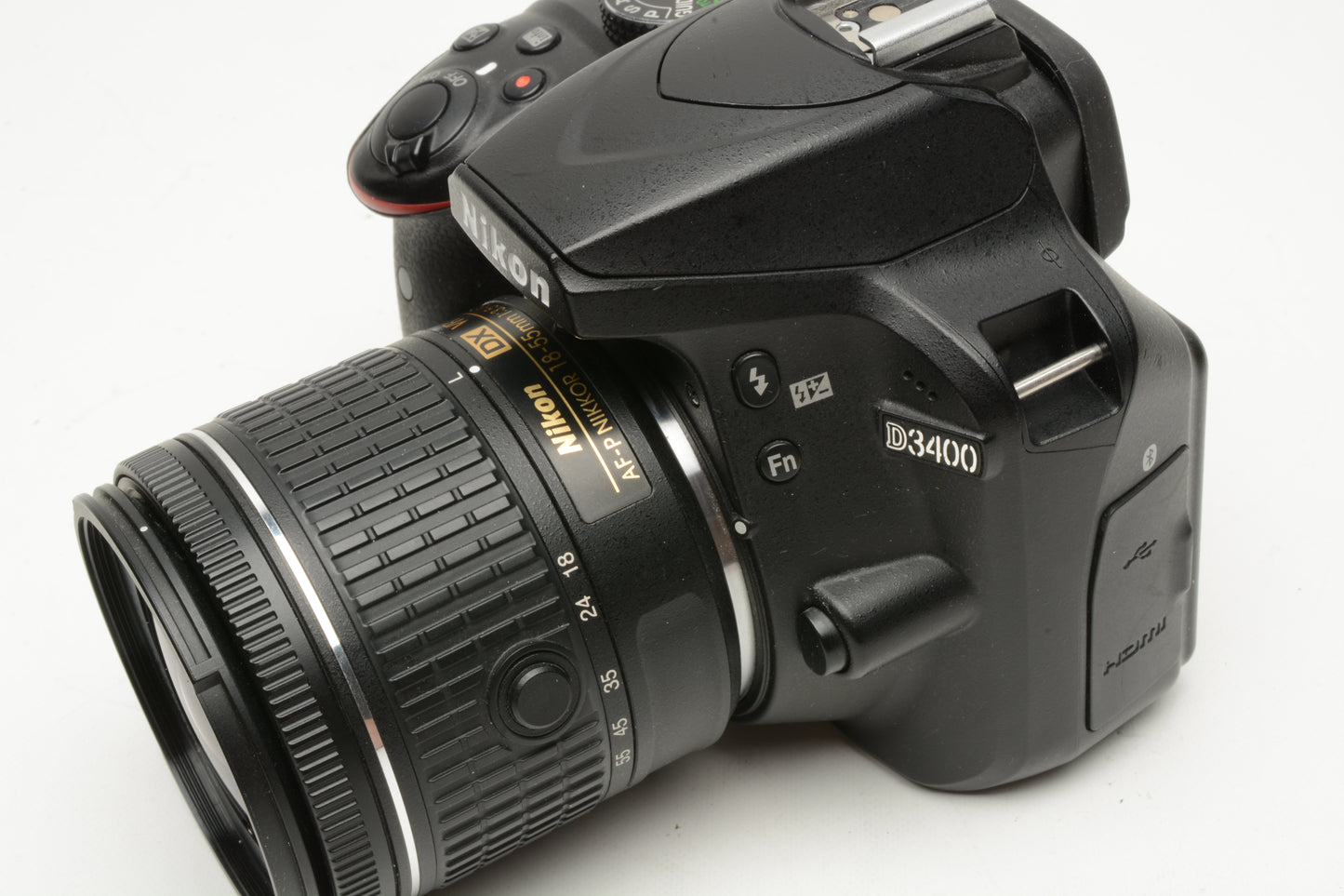 Nikon D3400 DSLR w/18-55mm f3.5-5.6G VR, Only 5383 Acts! Nice