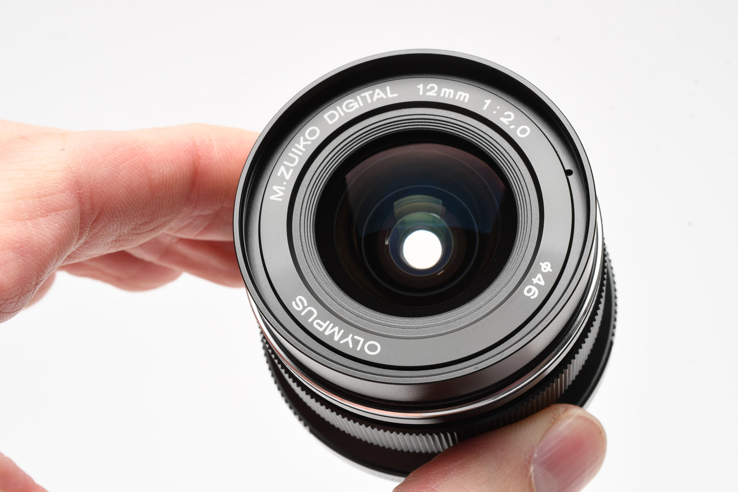 Olympus M.Zuiko 12mm f2 (Black) lens, caps, nice & sharp Mint-